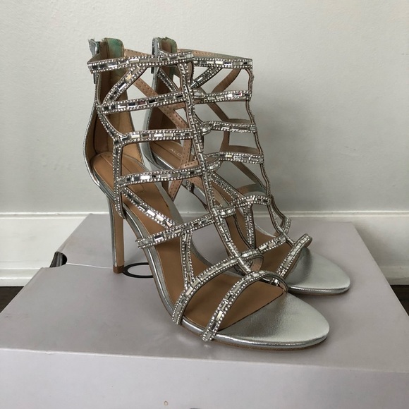 Aldo silver mirrored cage heels 💃🏻 - Picture 3 of 3